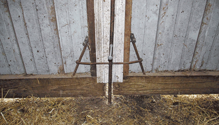 Simple welds secure sliding barn door