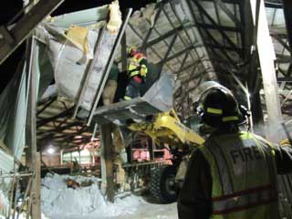 Minglewood barn collapse