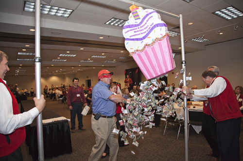 pinata bust at Hoard's party