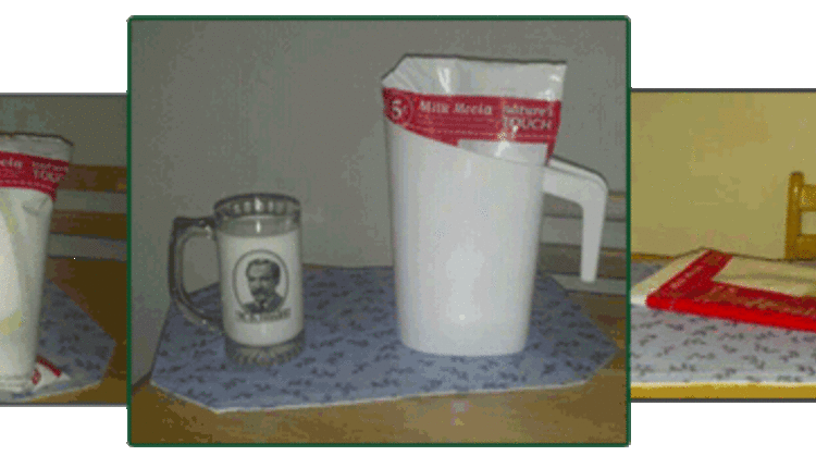 Milk in plastic bags