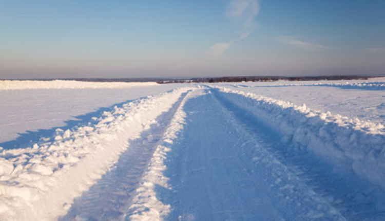 snow-covered road