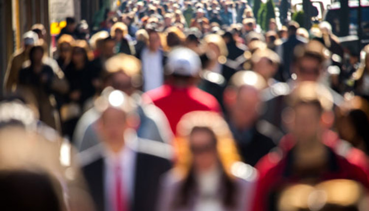 crowded urban area