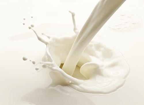splashing milk