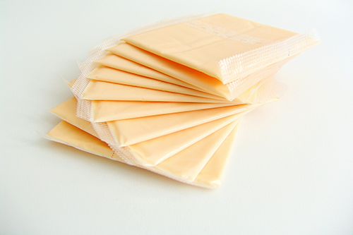 plastic wrapped cheese